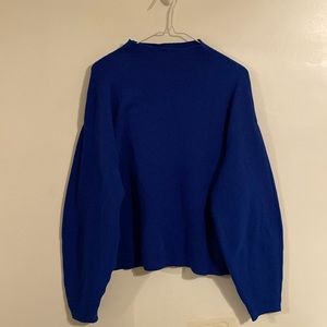 H&M Mockneck Sweater Blue SIZE MEDIUM RETRO/VINTAGE